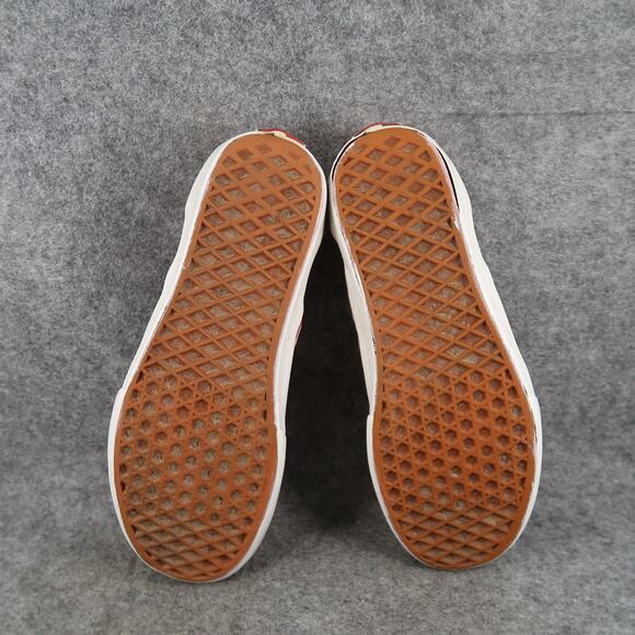 Vans Shoes Womens 8.5 Classic Slip On Sneakers Red Canvas Casual Skate Retro - Picture 9 of 12